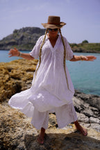 ANITA COTTON MAXI DRESS SWEET WHITE