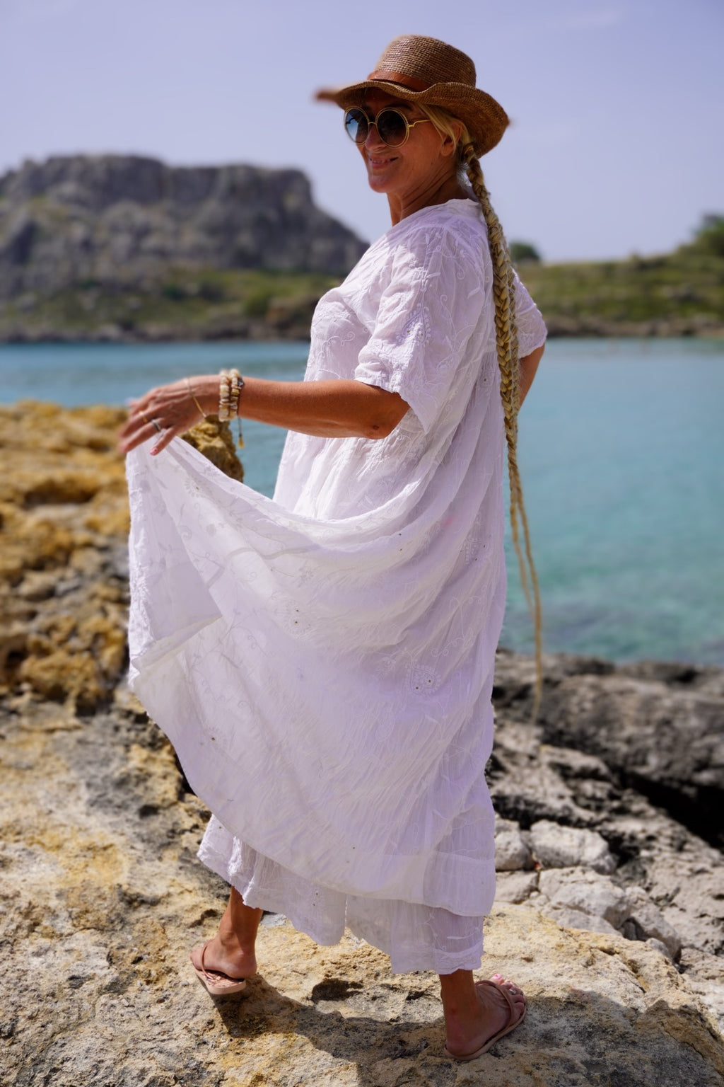 ANITA COTTON MAXI DRESS SWEET WHITE