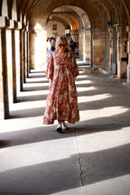 BONNIE SHELLEY PAISLEY SILK MAXI DRESS