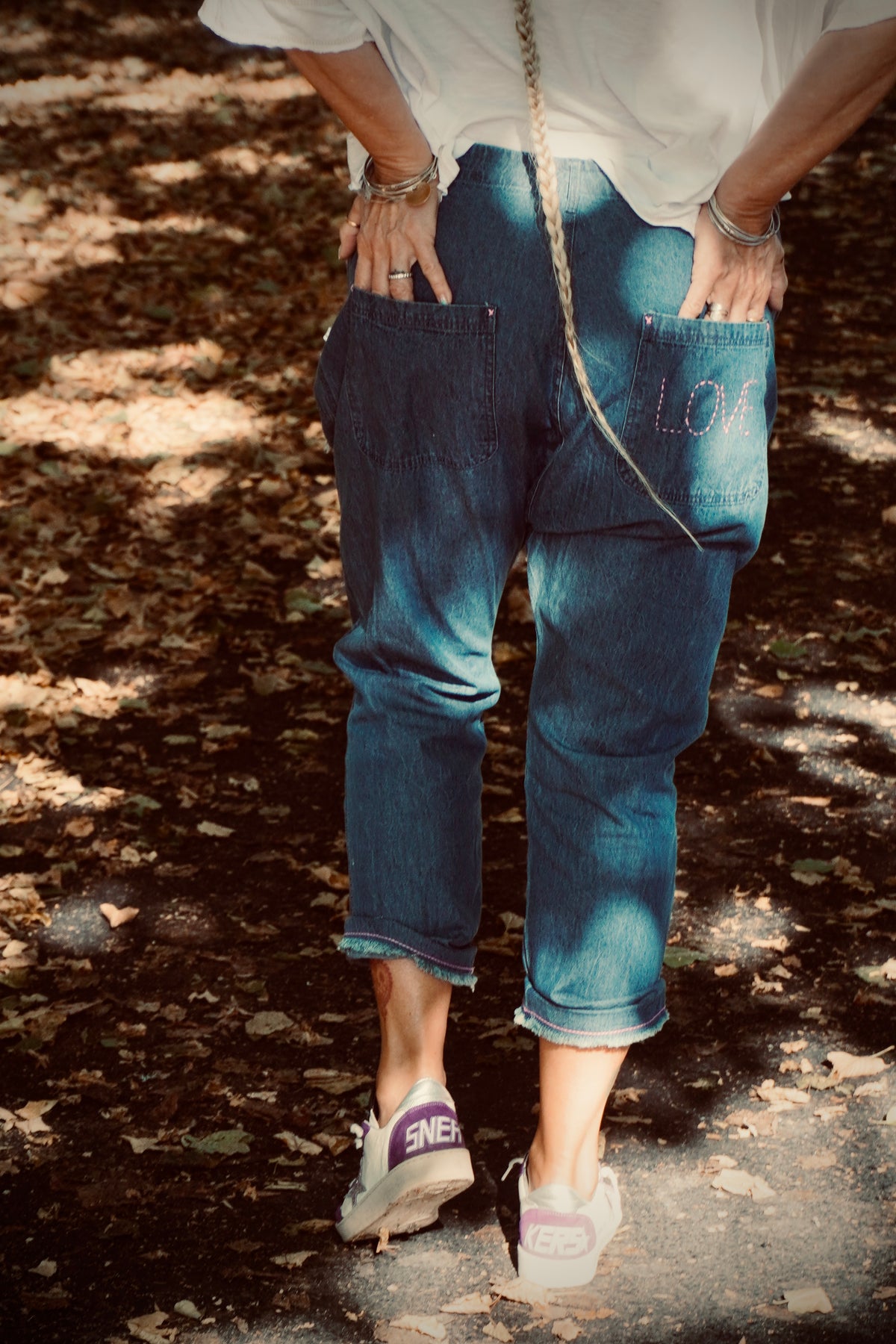 FEY COTTON DENIM PANT BLUE LOVE