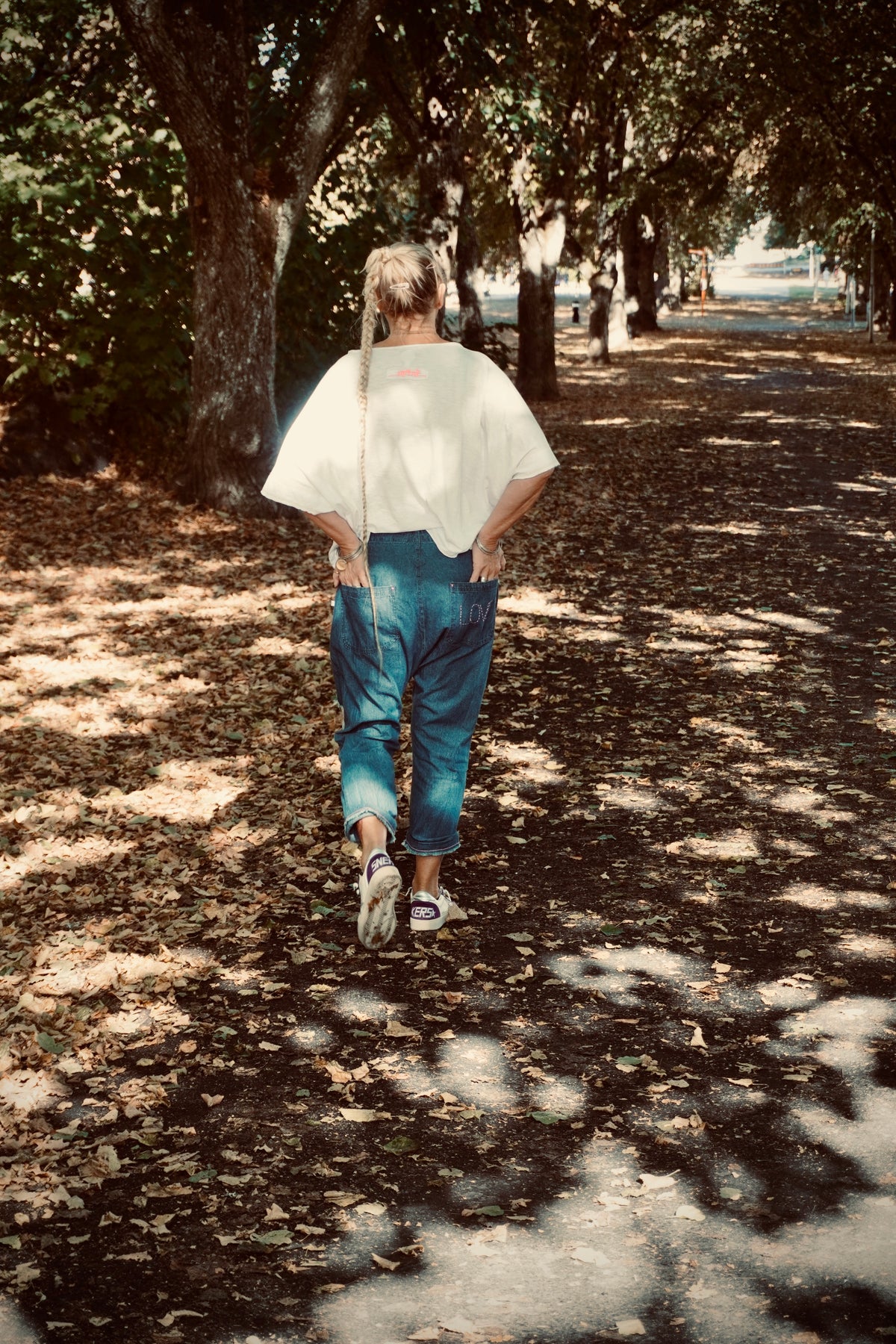 FEY COTTON DENIM PANT BLUE LOVE