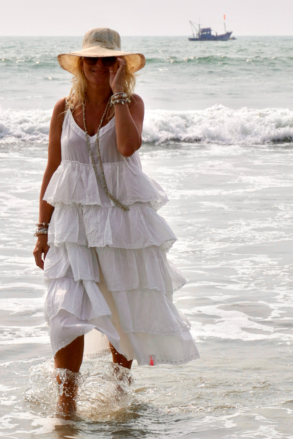 NOELLE COTTON DRESS SWEET WHITE