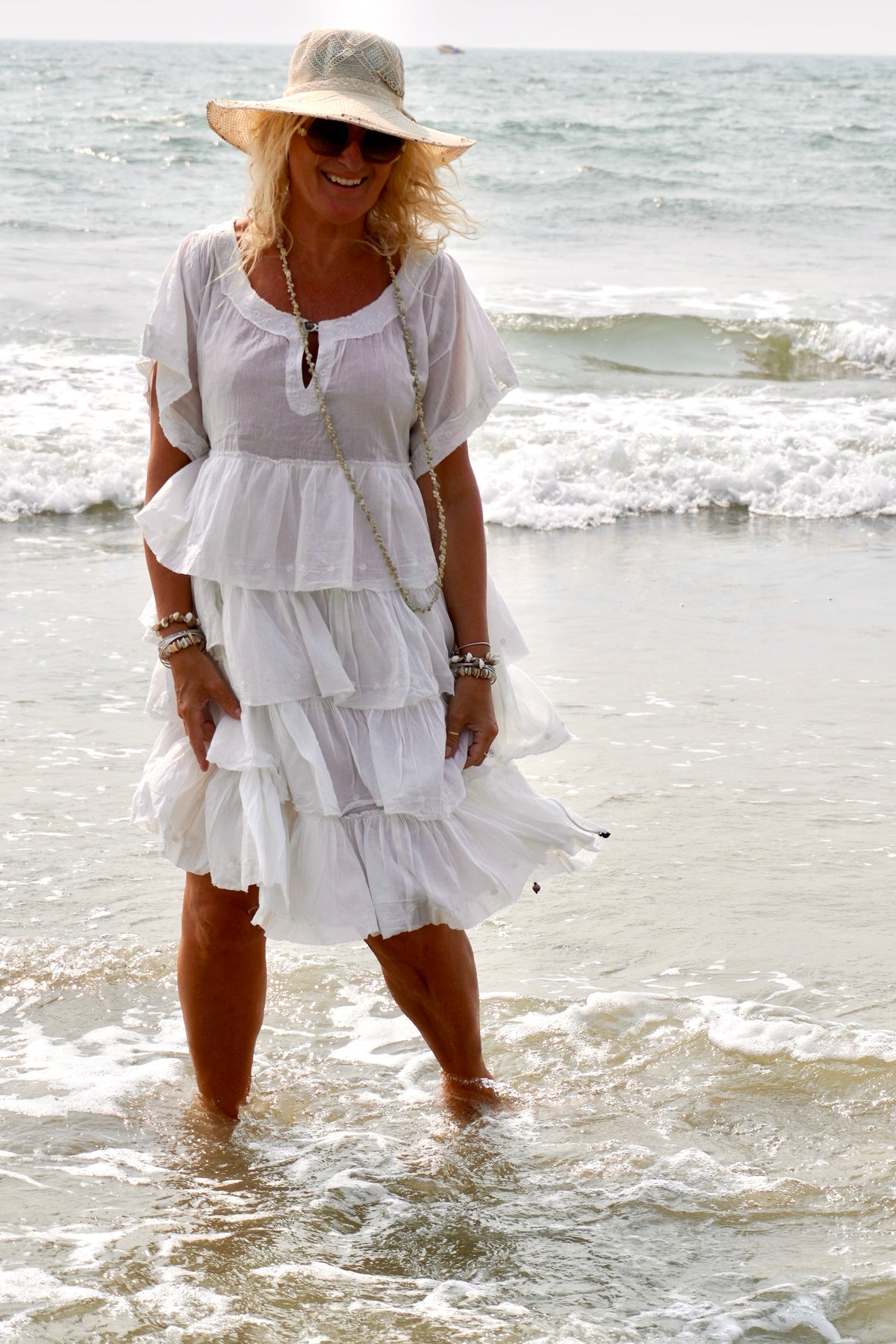 NOELLE COTTON DRESS SWEET WHITE