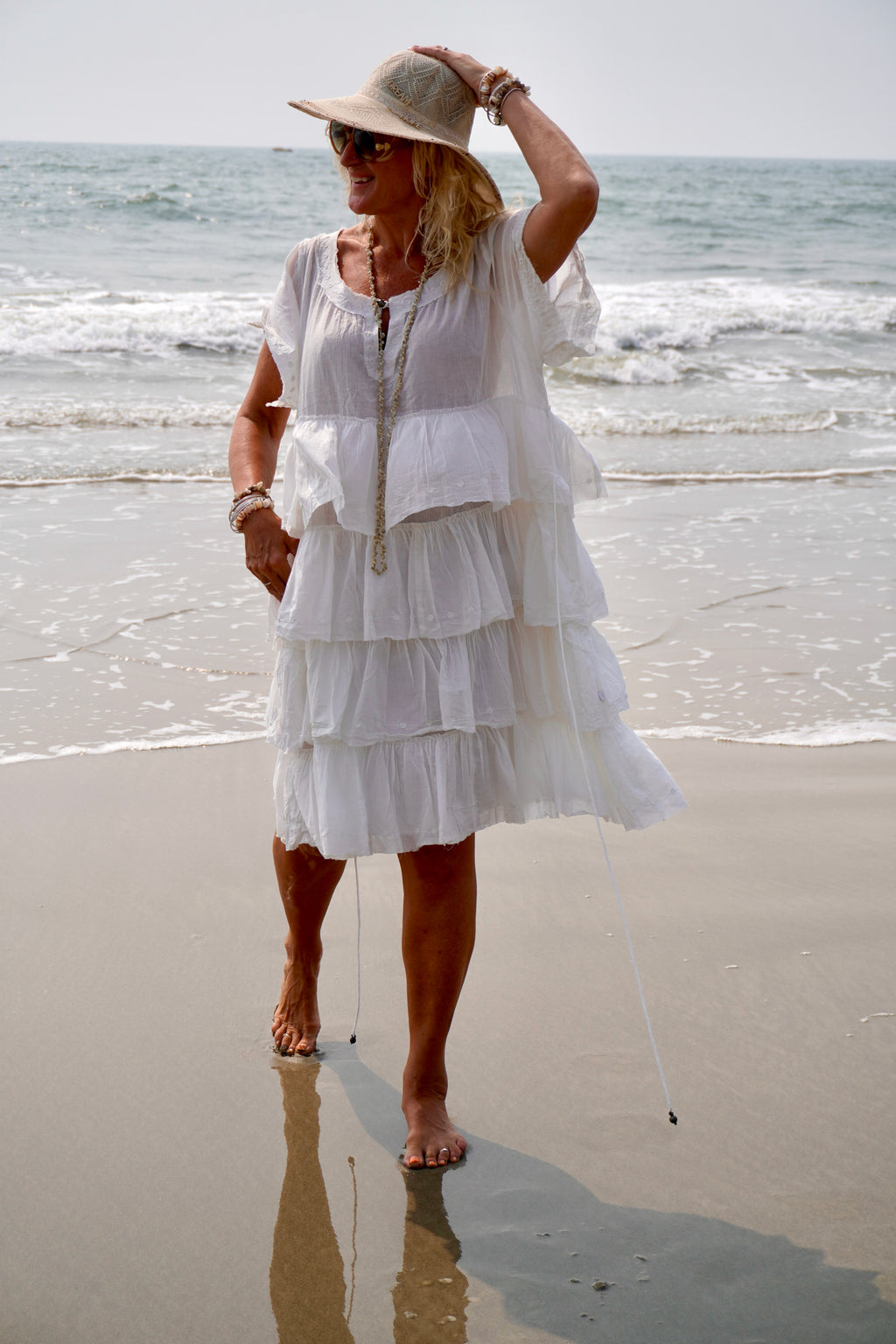 NOELLE COTTON DRESS SWEET WHITE