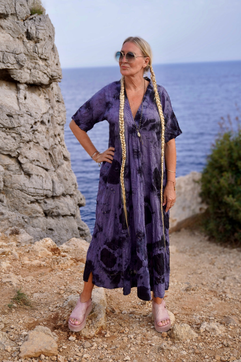 ANITA BAUMWOLL MAXIKLEID IBIZA PINK