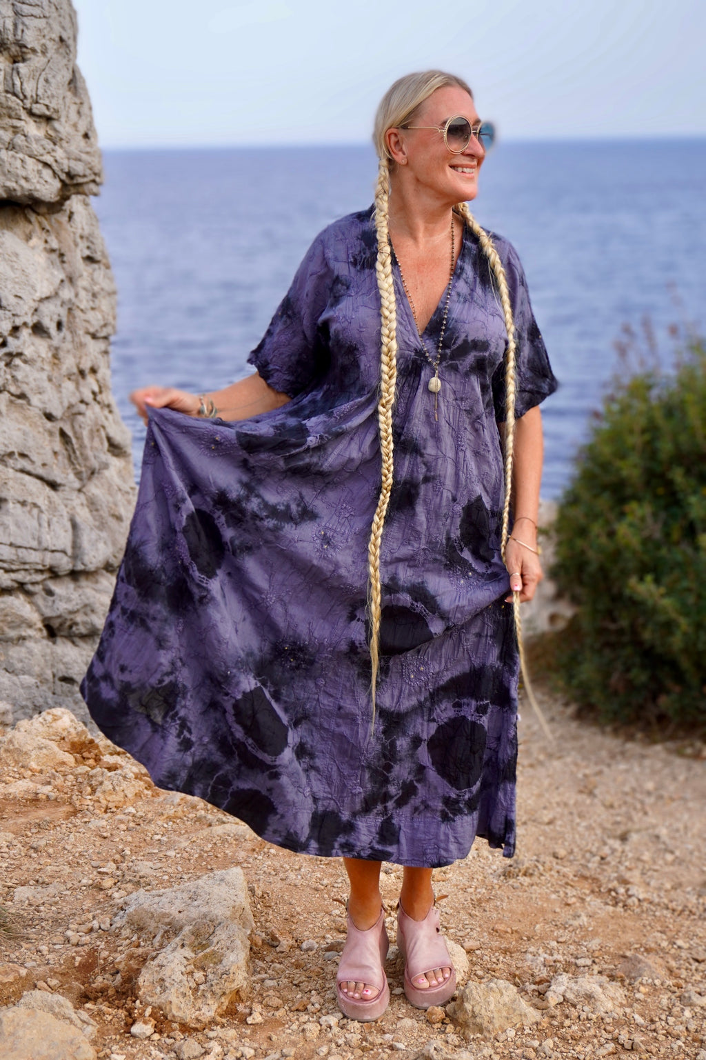 ANITA BAUMWOLL MAXIKLEID IBIZA PINK