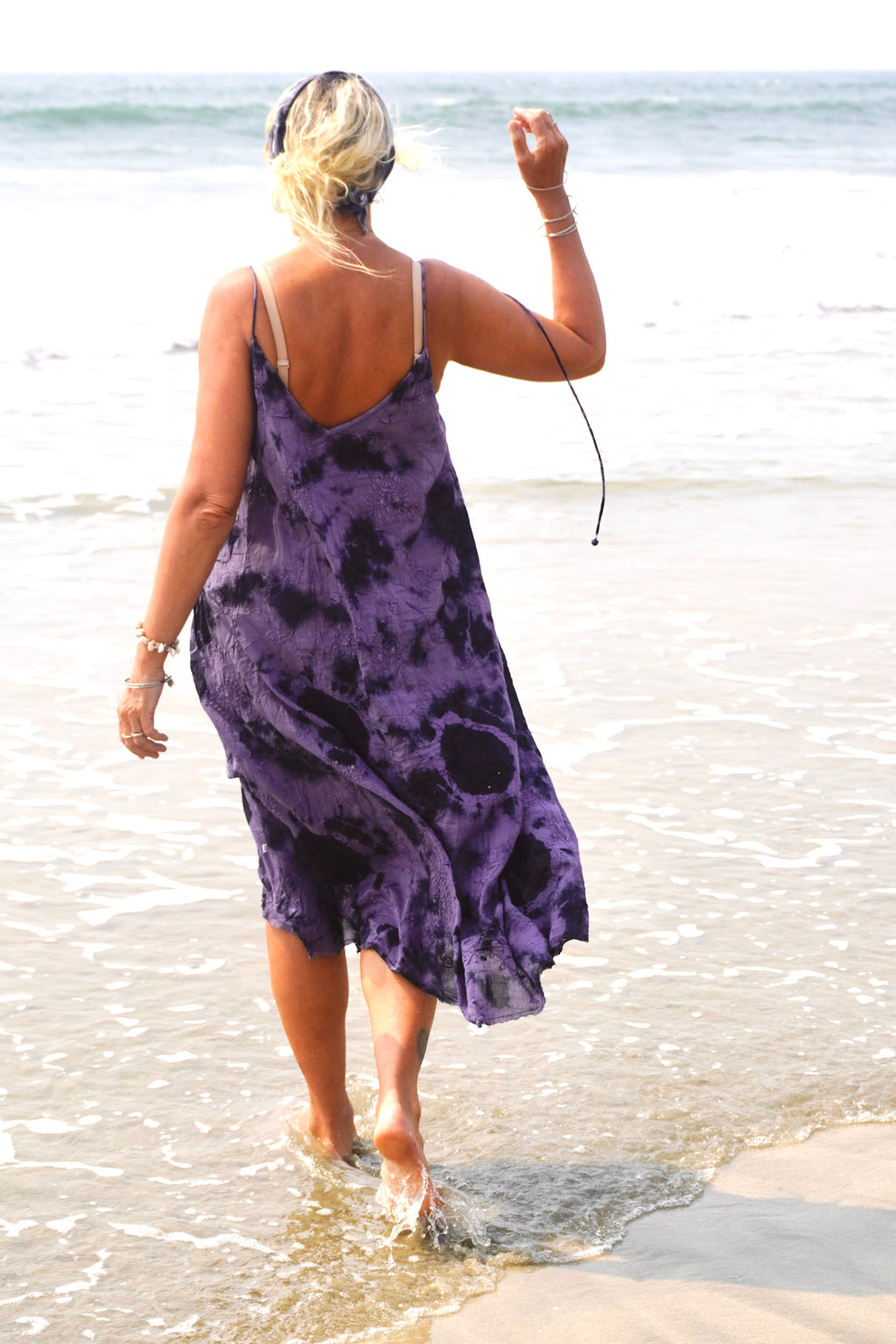 ANITA SUNNIE COTTON BATIK DRESS BLACK GREY