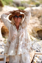 ANITA COTTON BATIK TOP MALIBU LATTE