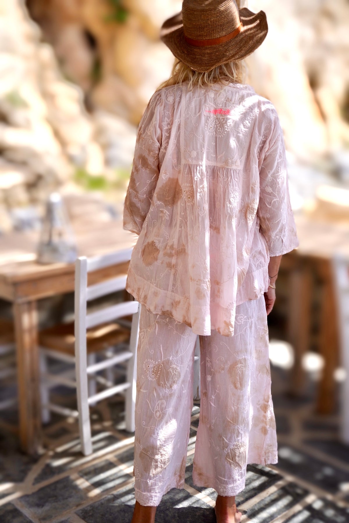 ANITA COTTON BATIK TOP PINK LATTE