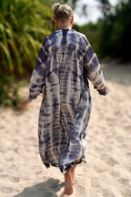 ASH IMANI SILK MAXI DRESS CHARCOAL CAVA