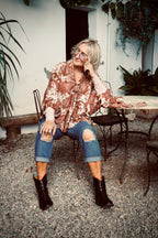 BONNIE SHELLEY PAISLEY SILK TOP
