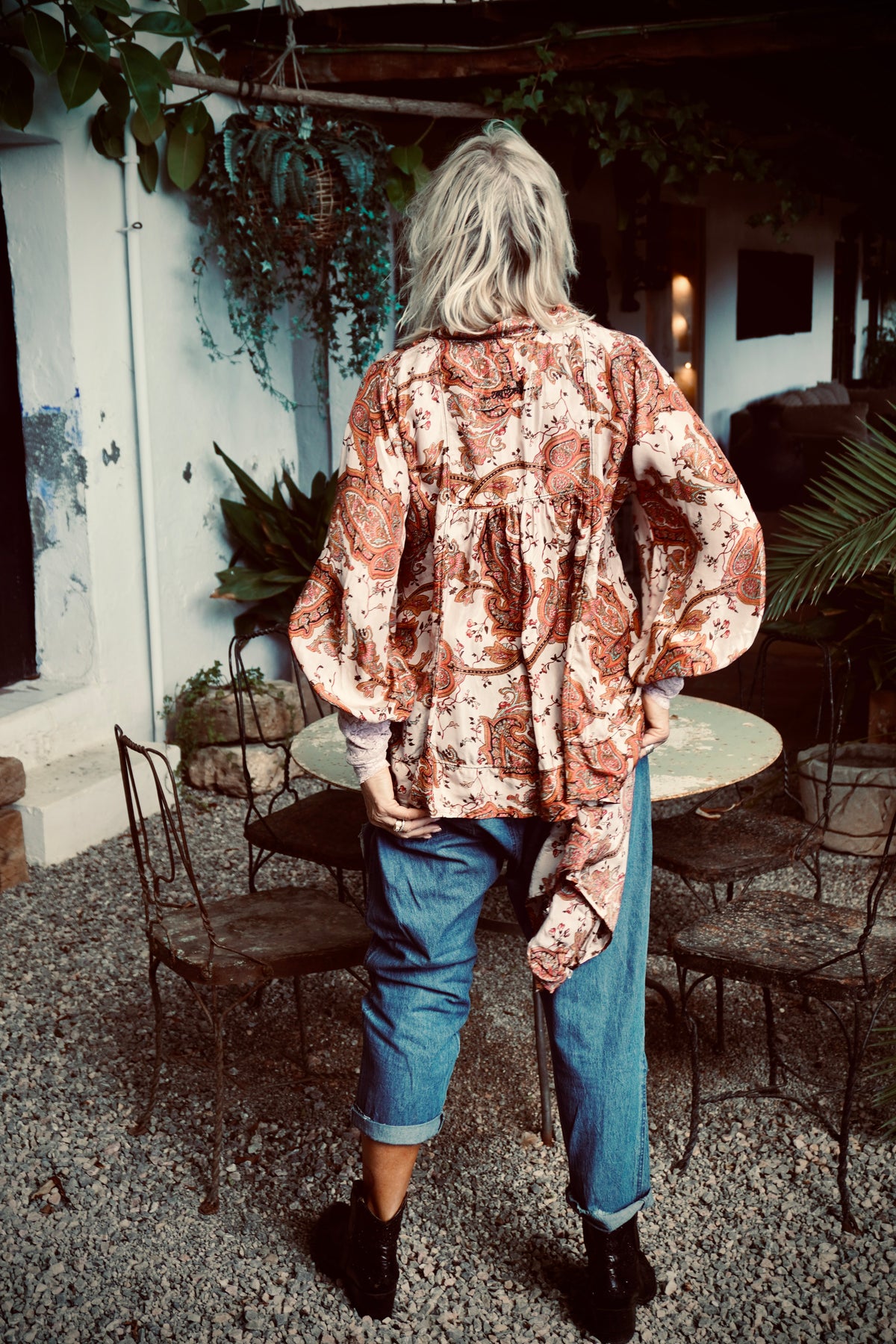BONNIE SHELLEY PAISLEY SILK TOP