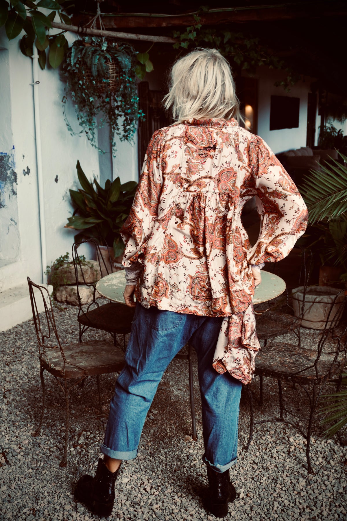 BONNIE SHELLEY PAISLEY SILK TOP