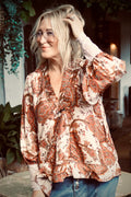 BONNIE SHELLEY PAISLEY SILK TOP