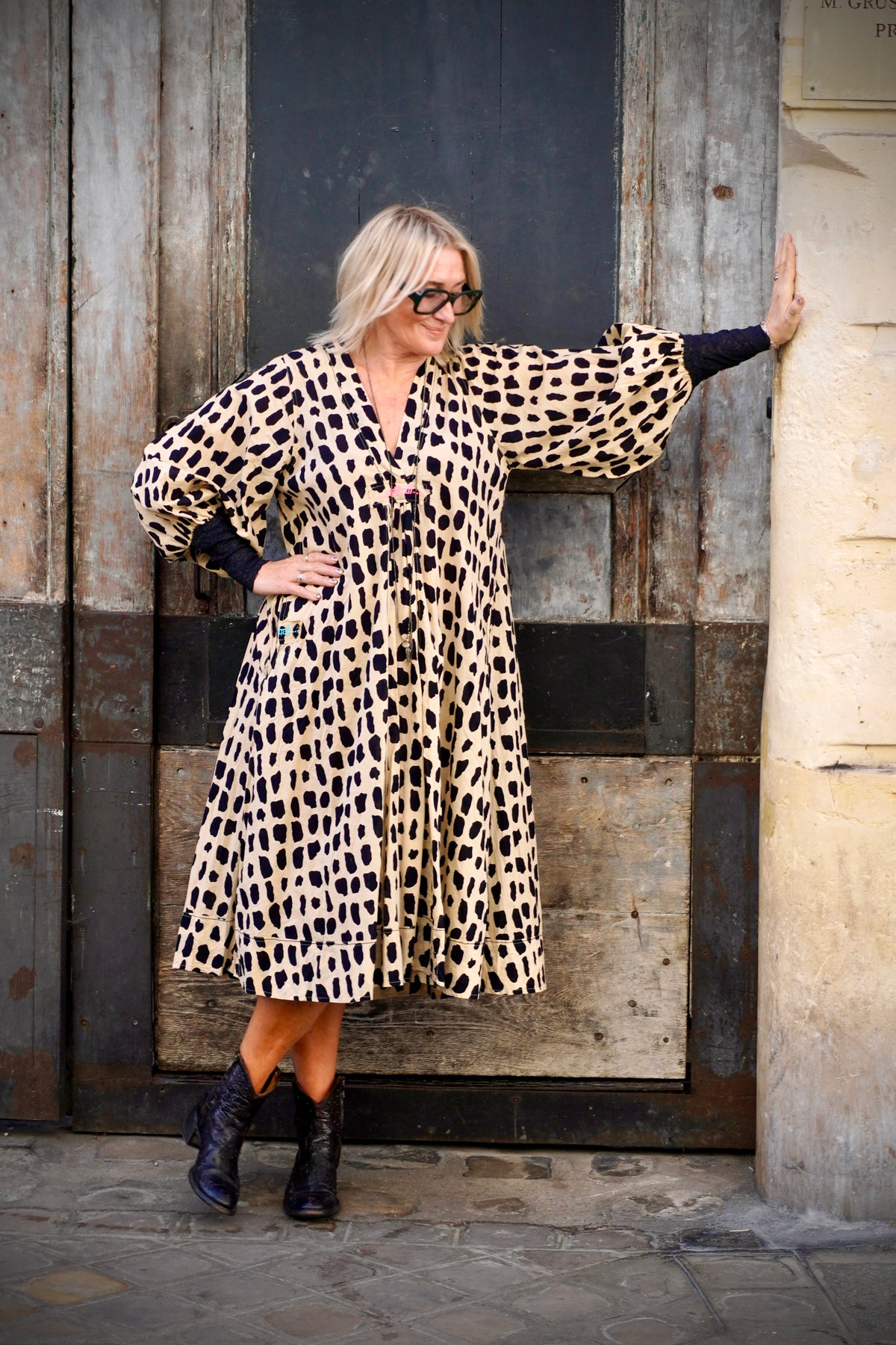 BONNIE SHELLEY COTTON DRESS CHEETAH