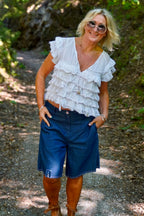 DAKOTA COTTON DENIM SHORTS