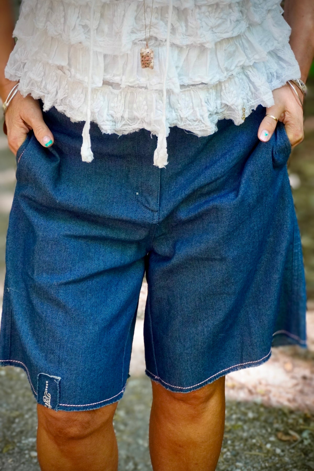 DAKOTA COTTON DENIM SHORTS
