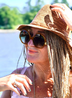 DEDE RAFFIA HAT LIGHT BROWN