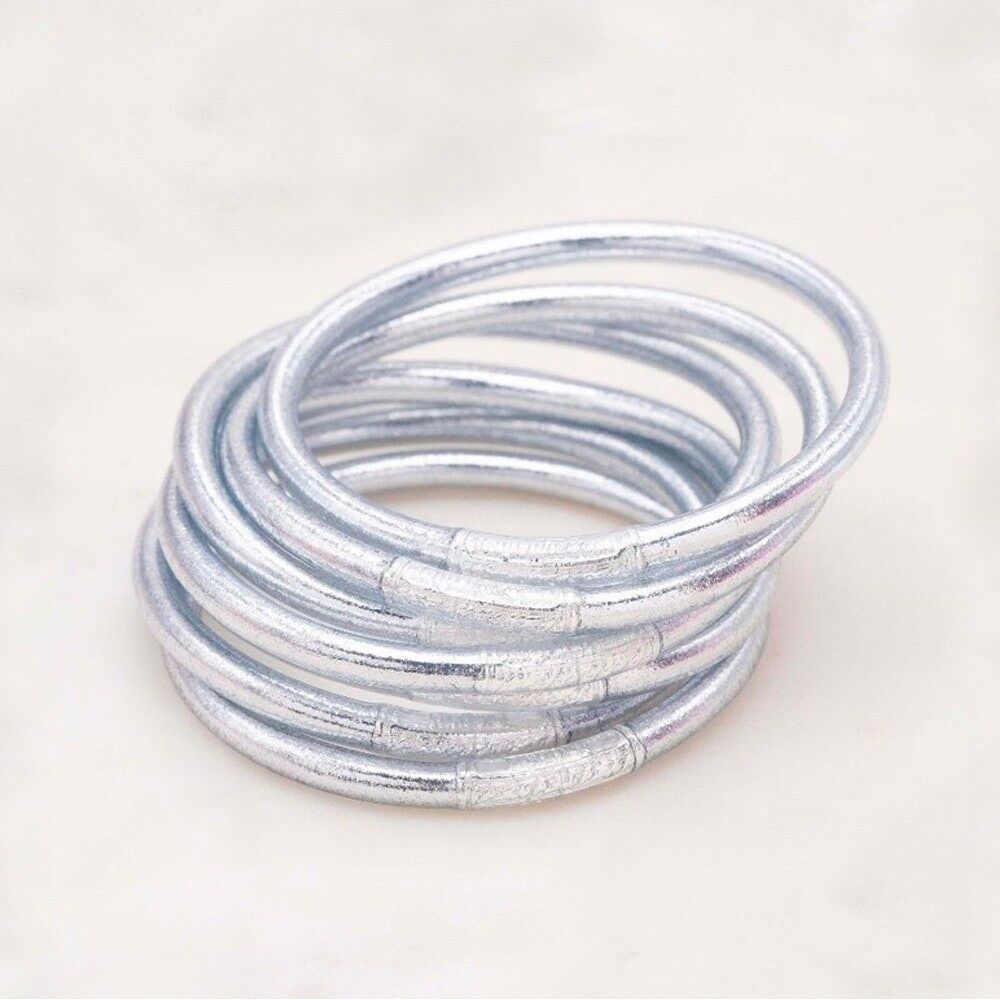MANTRA BANGLE SILVER