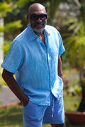 JOE LINEN SHIRT MINT STRIPE