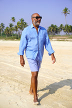 JOE SHIRT LINEN ARUBA BLUE