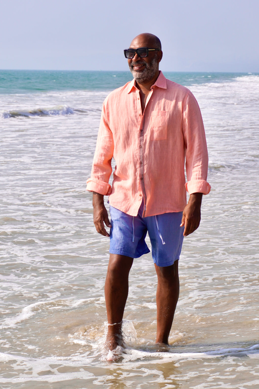 JOE SHIRT LINEN ARUBA PEACH