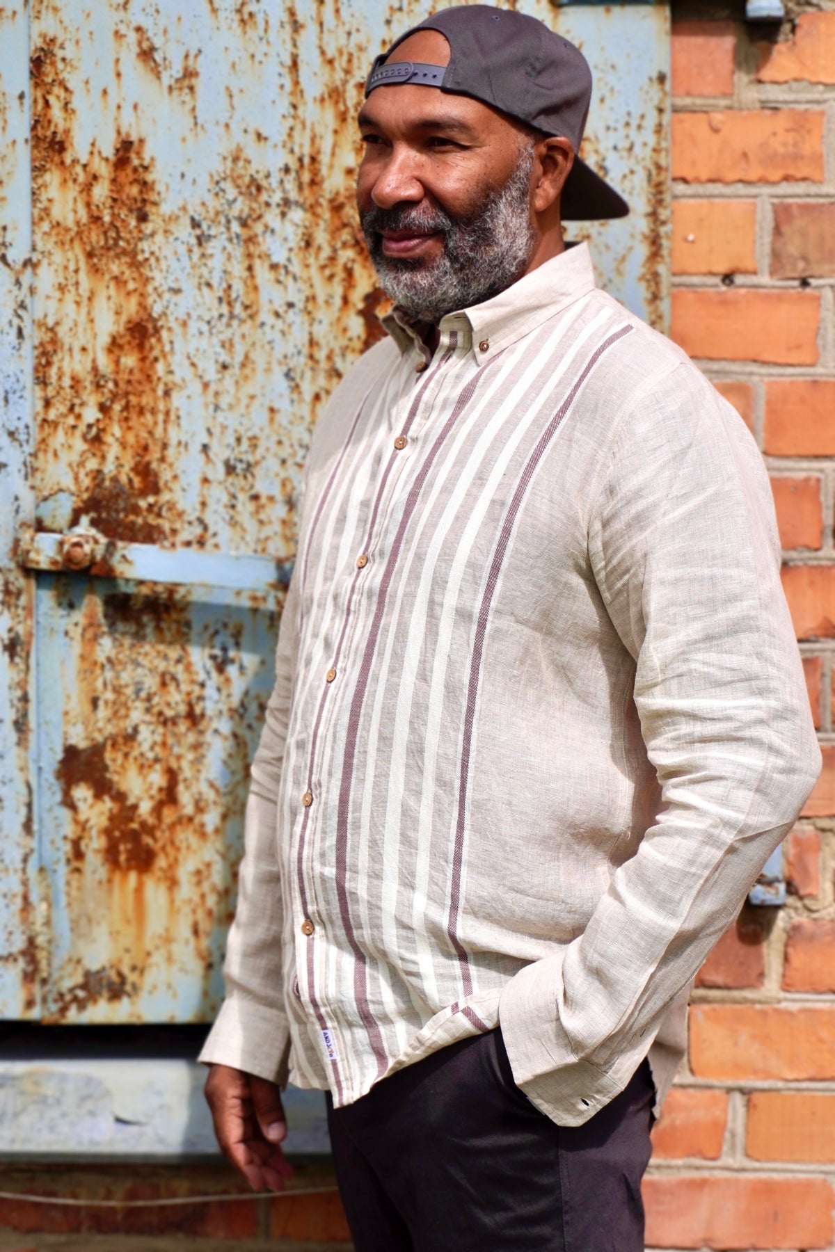 JOE SHIRT LINEN COFFEE