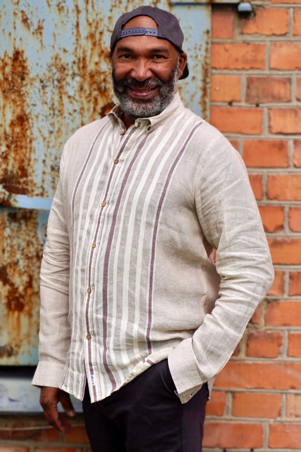 JOE SHIRT LINEN COFFEE