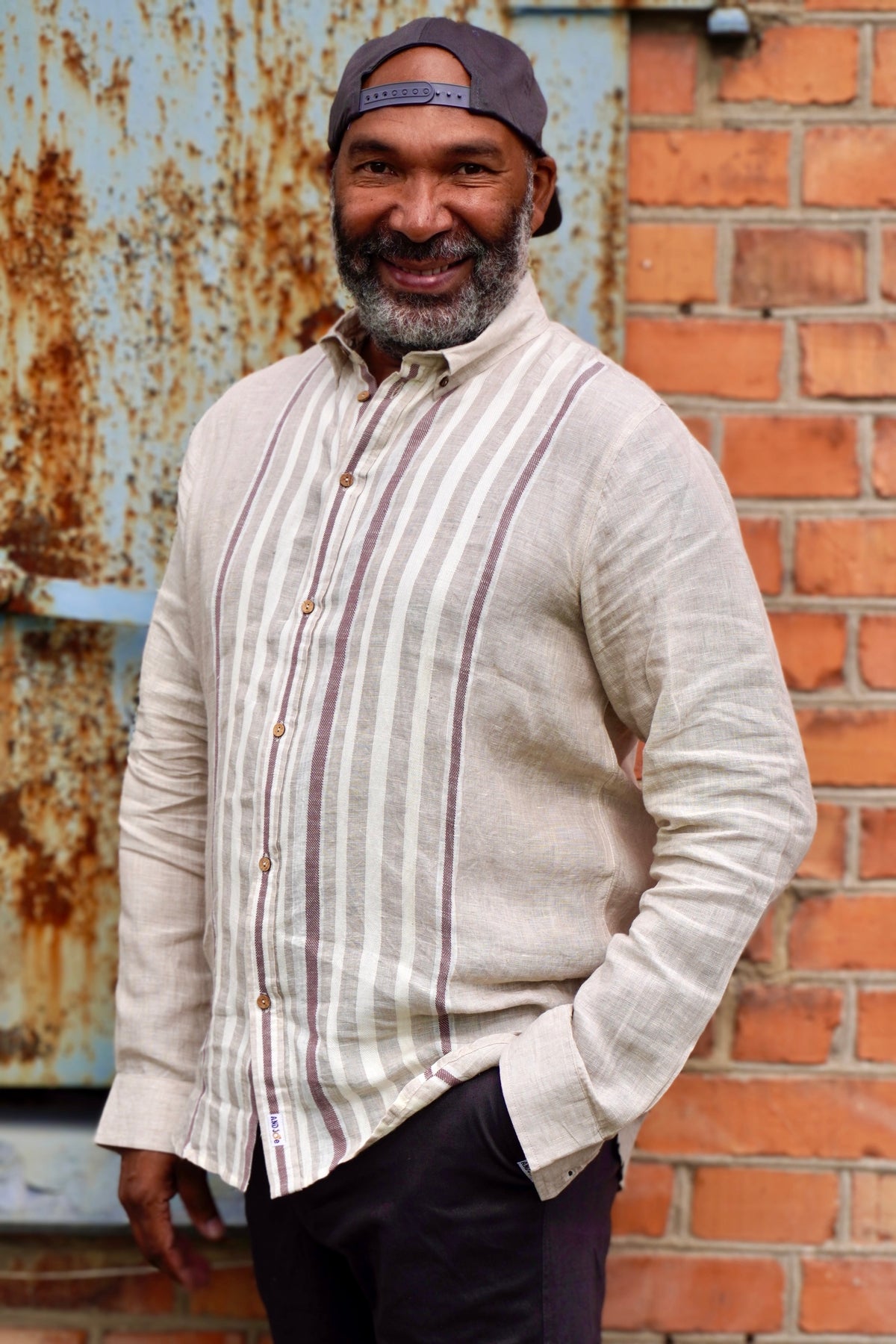 JOE SHIRT LINEN COFFEE