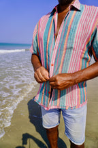 JOE SHIRT LINEN MULTI STRIPE