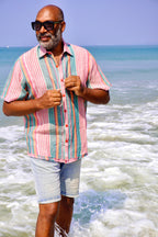 JOE SHIRT LINEN MULTI STRIPE