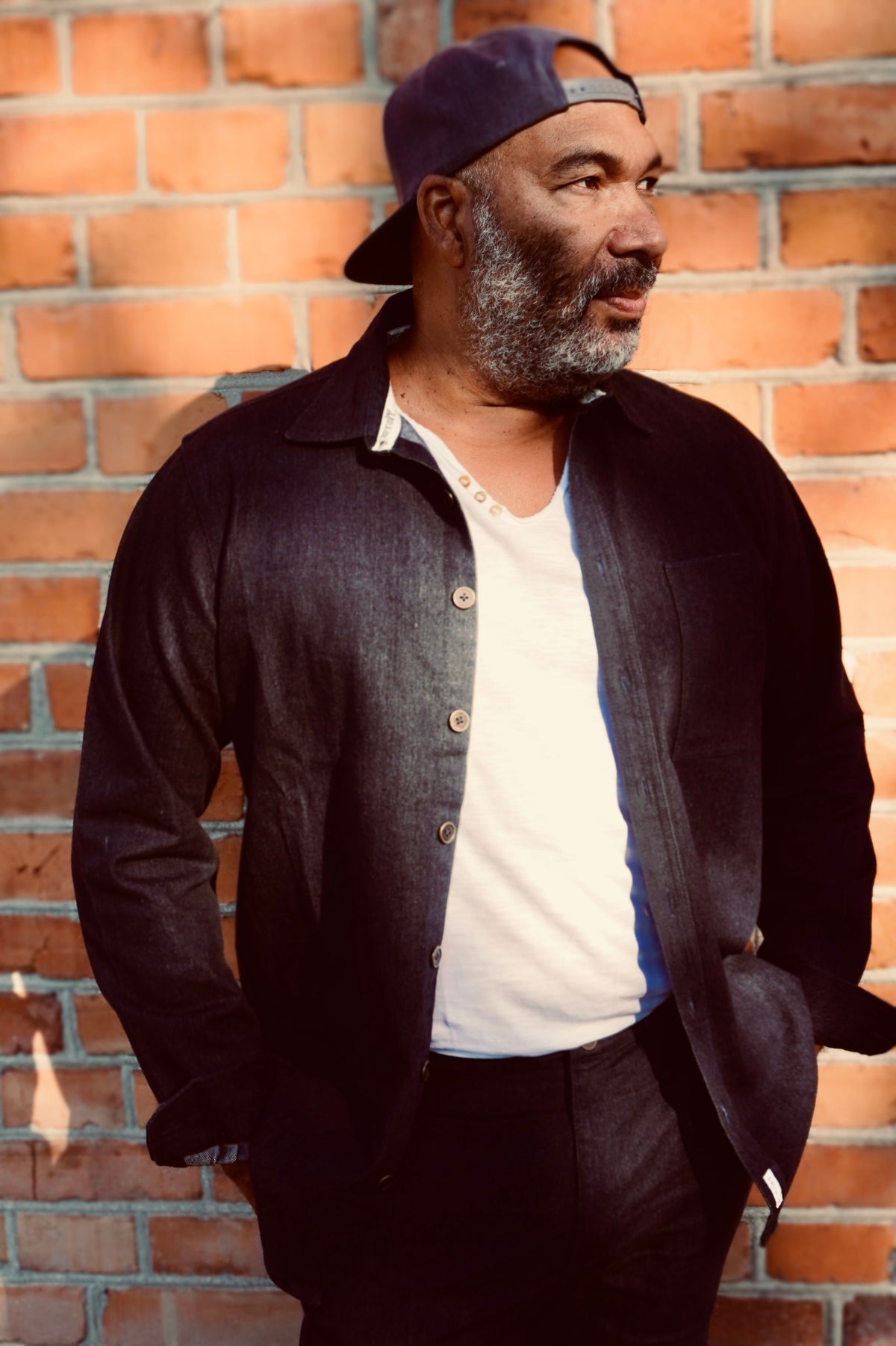 JOE COTTON DENIM SHIRT CHARCOAL