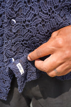 SHANTI COTTON SHIRT BLUE BLACKISH