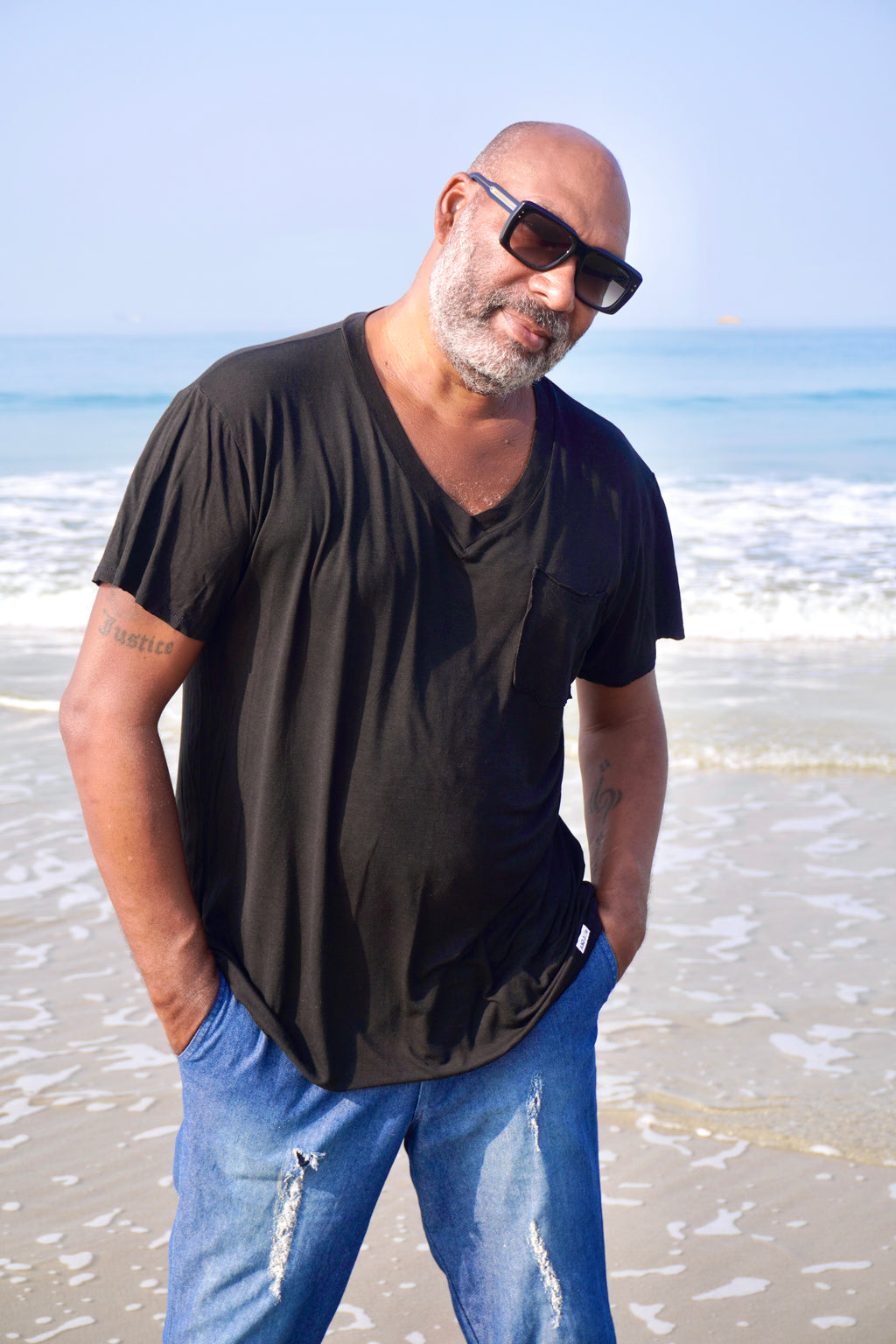 PELE VISCOSE JERSEY T-SHIRT JUST BLACK