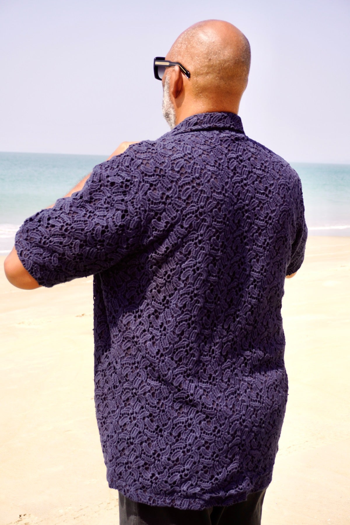 SHANTI COTTON SHIRT BLUE BLACKISH