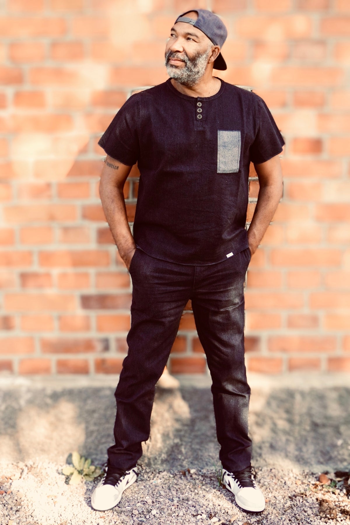 WATTS DENIM TROUSERS CHARCOAL