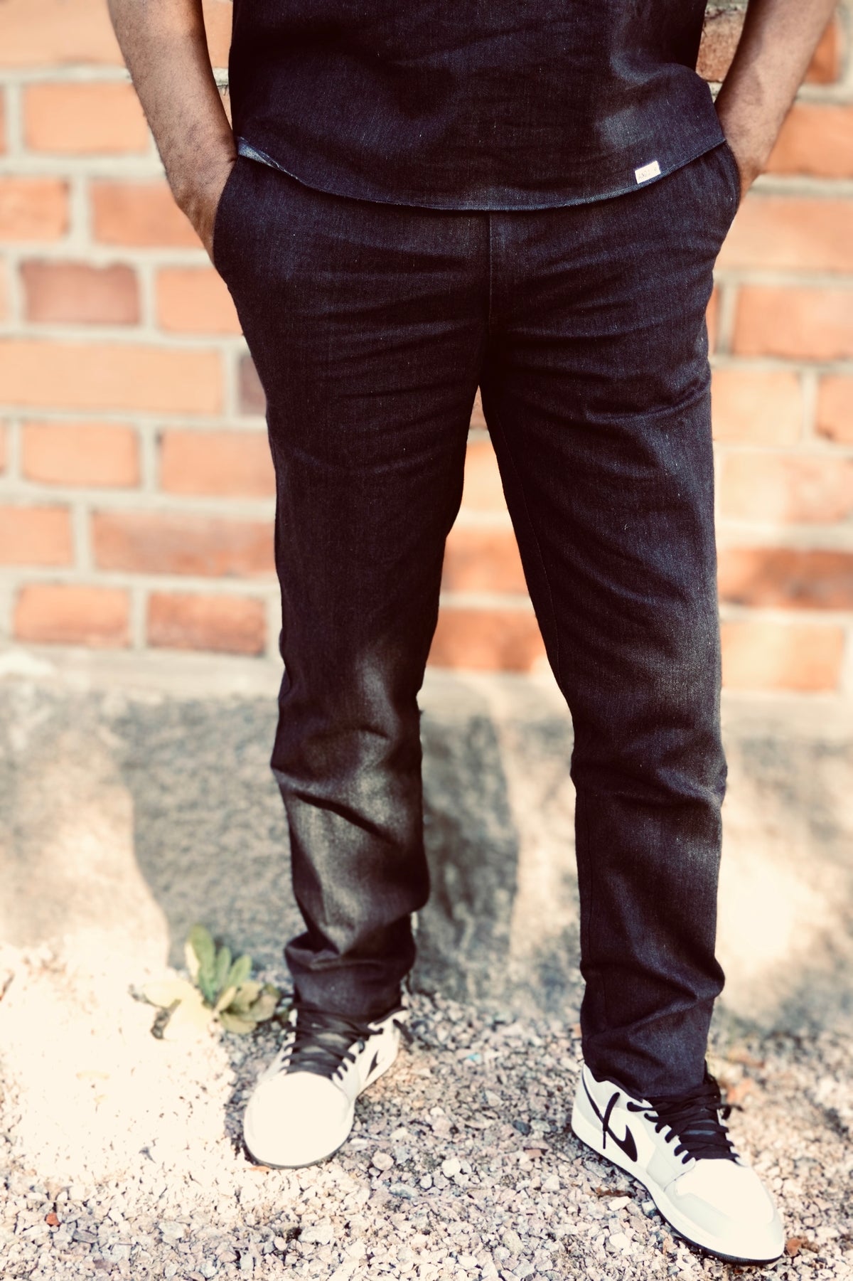 WATTS DENIM TROUSERS CHARCOAL