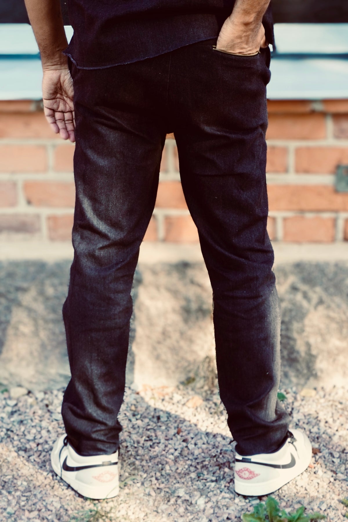 WATTS DENIM TROUSERS CHARCOAL