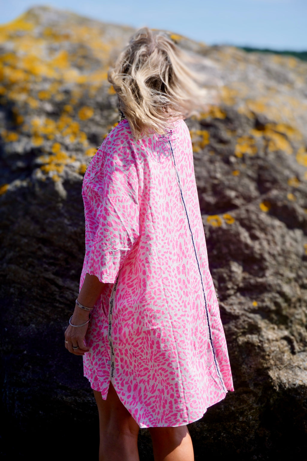 NEO LEO COTTON JERSEY DRESS PINK