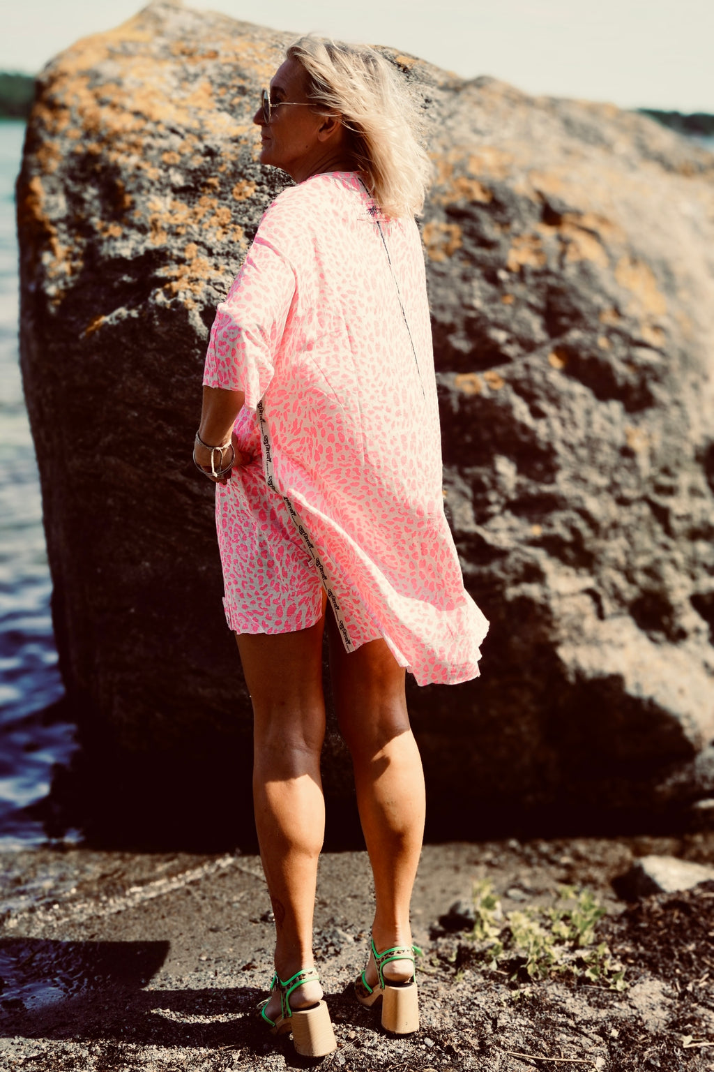 NEO LEO COTTON JERSEY DRESS PINK