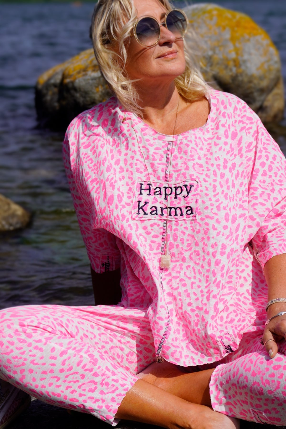 NEO LEO COTTON JERSEY PANT PINK