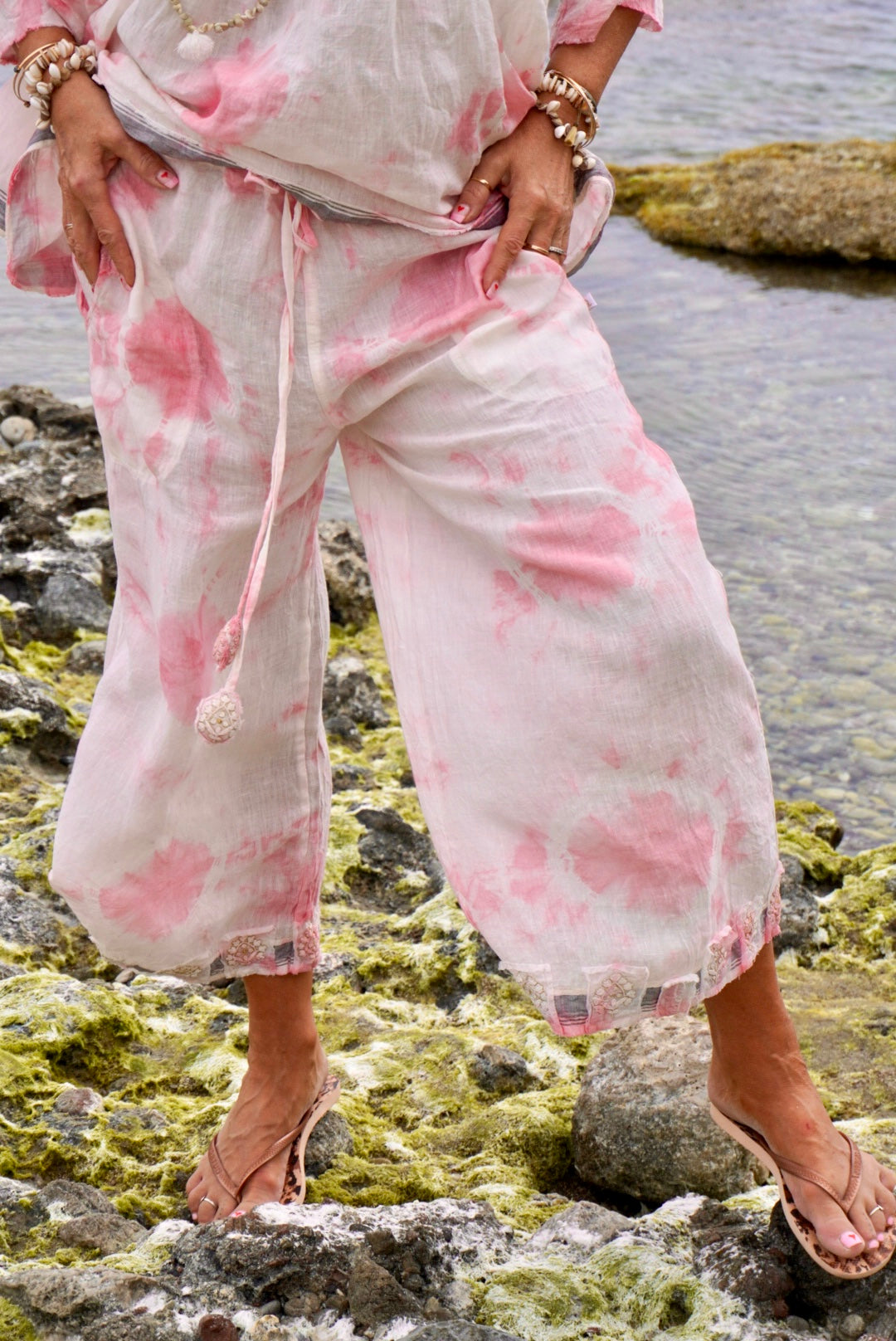 LISSA LINEN PANT IBIZA PINK MALIBU