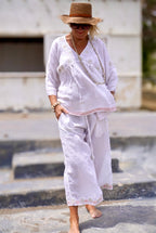 LISSA LINEN PANT SWEET WHITE