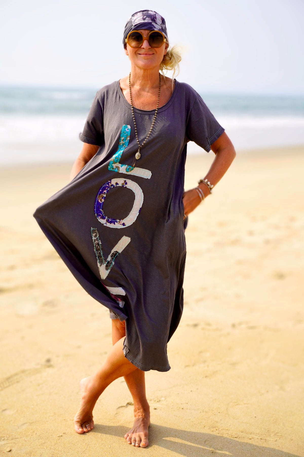 LOLO LOVE JERSEY DRESS SOFT CHARCOAL
