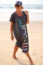 LOLO LOVE JERSEY DRESS SOFT CHARCOAL
