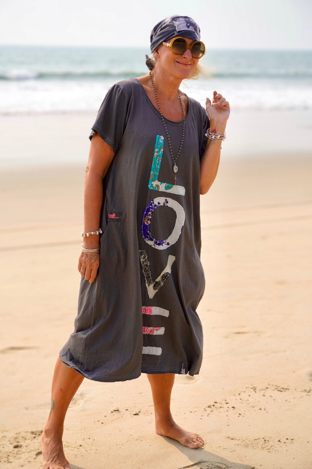 LOLO LOVE JERSEY DRESS SOFT CHARCOAL