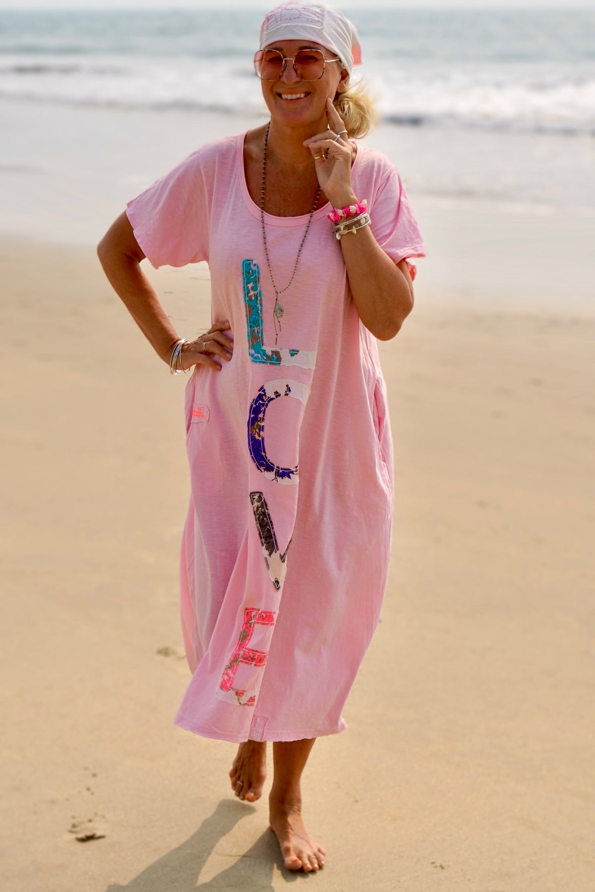 LOLO LOVE JERSEY DRESS HAPPY PINK