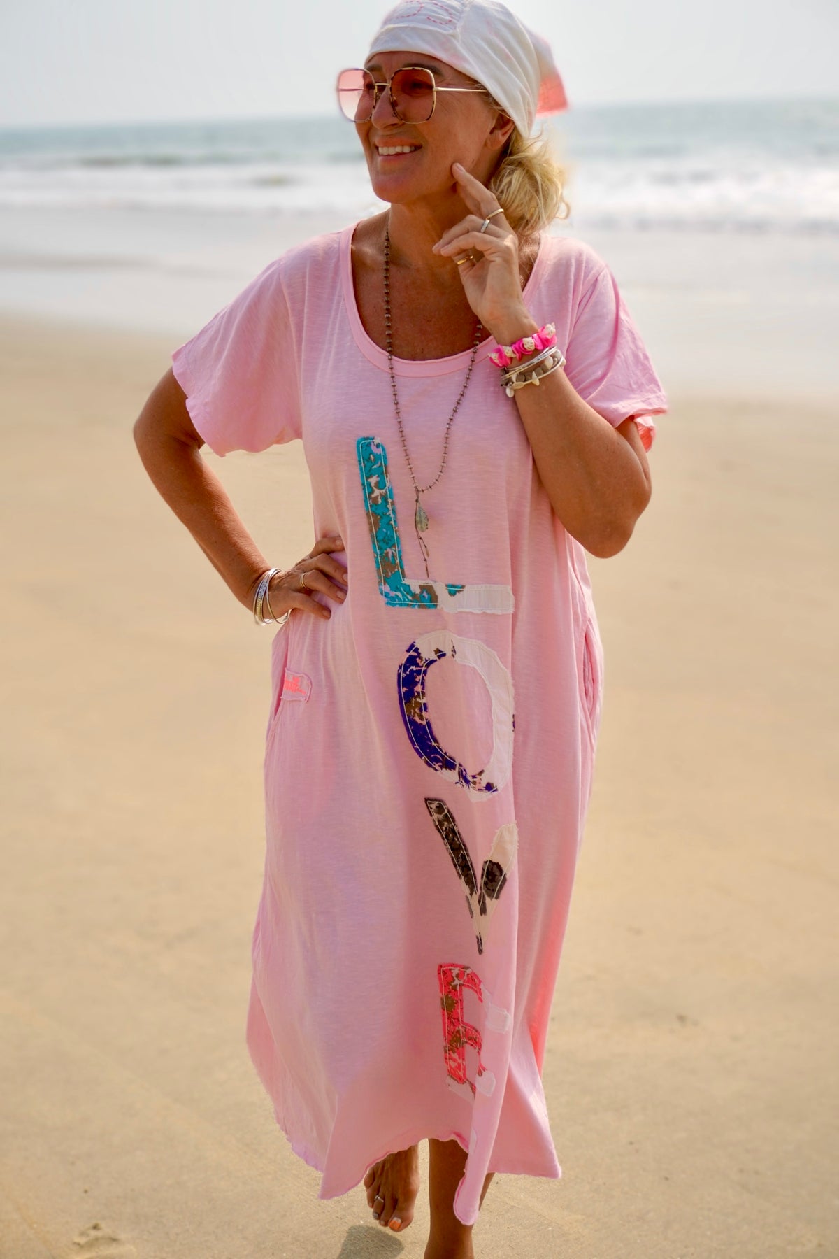 LOLO LOVE JERSEY DRESS HAPPY PINK