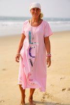 LOLO LOVE JERSEY DRESS HAPPY PINK