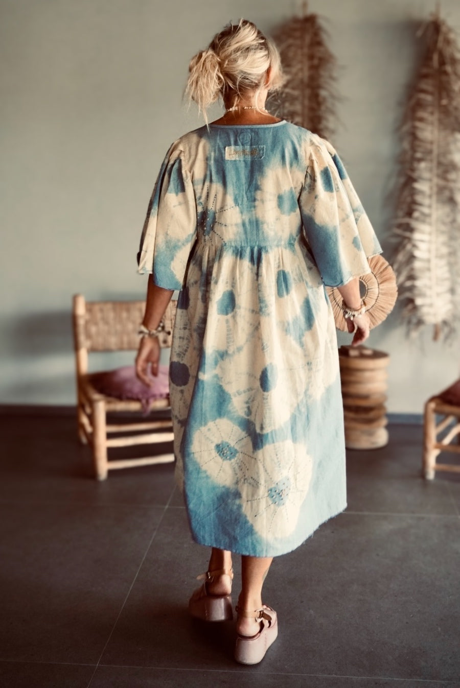 MAGDA COTTON MIDI DRESS BLUE